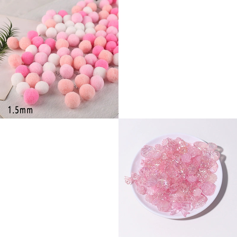 30 Pom-Poms and 50 Baroque Style Small Decorations – Perfect for Crafts and DIY Projects